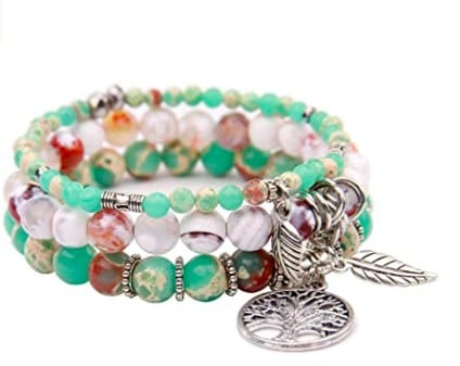 Small And Green Chakra Bracelet With Several Details