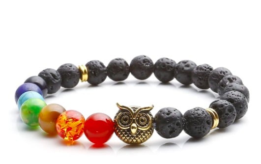 Chakra Bracelet With An Owl Detail