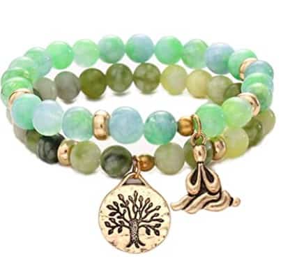 Beautiful Green Chakra Bracelet With Two Details