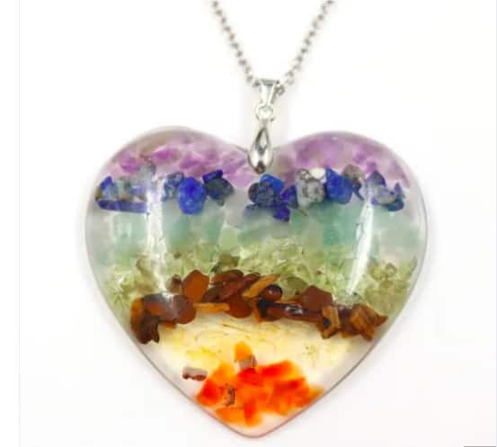 Gorgeous Heart Shaped Pendant Chakra Necklace