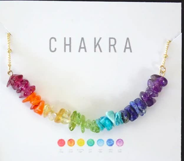 Colorful Ombre Inspired Chakra Necklace With Every Chakra Stone