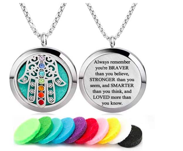 Chakra Necklace With Colorful Stones And A Quote