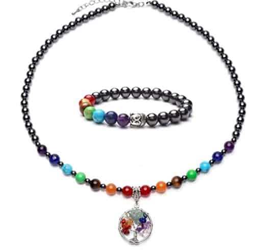 Chakra Necklace With A Chakra Bracelet Duo Pack