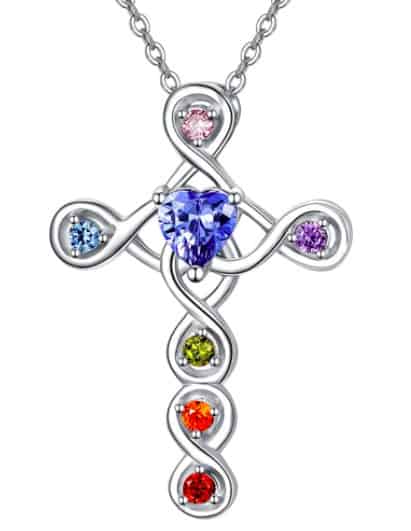 Silver Necklace With Loads Of Colorful Chakra Beads