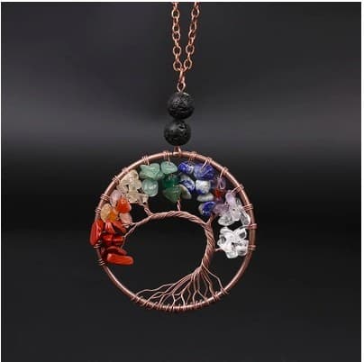 Beautiful And Colorful Tree Inspired Chakra Necklace