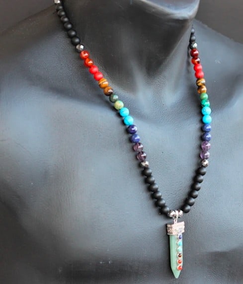 Tribal Inspired Colorful And Manly Chakra Necklace
