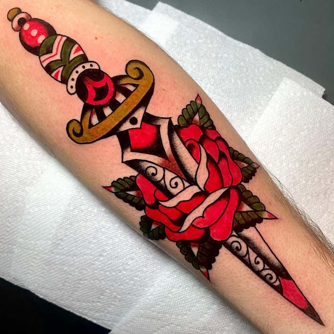 Dagger tattoo 3