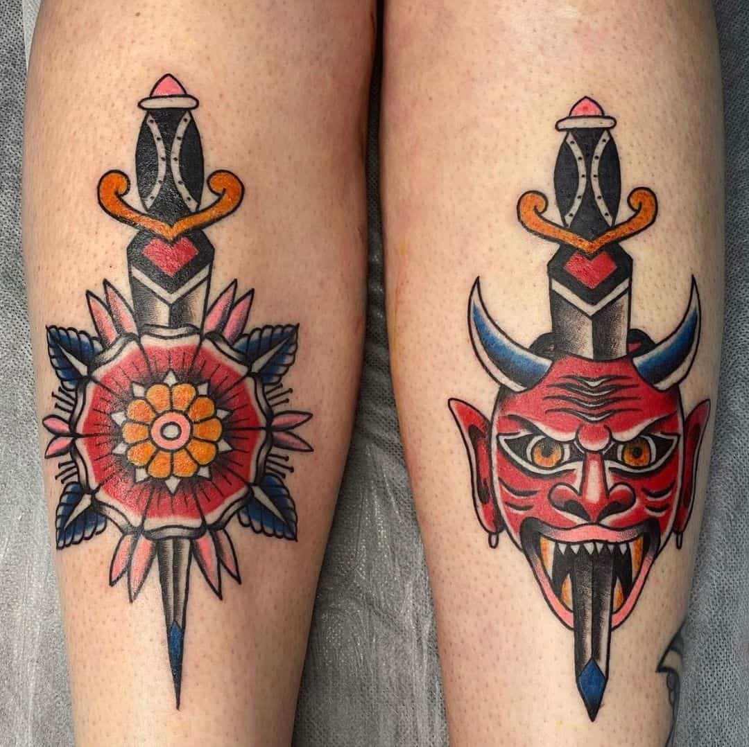 Dagger tattoo 4