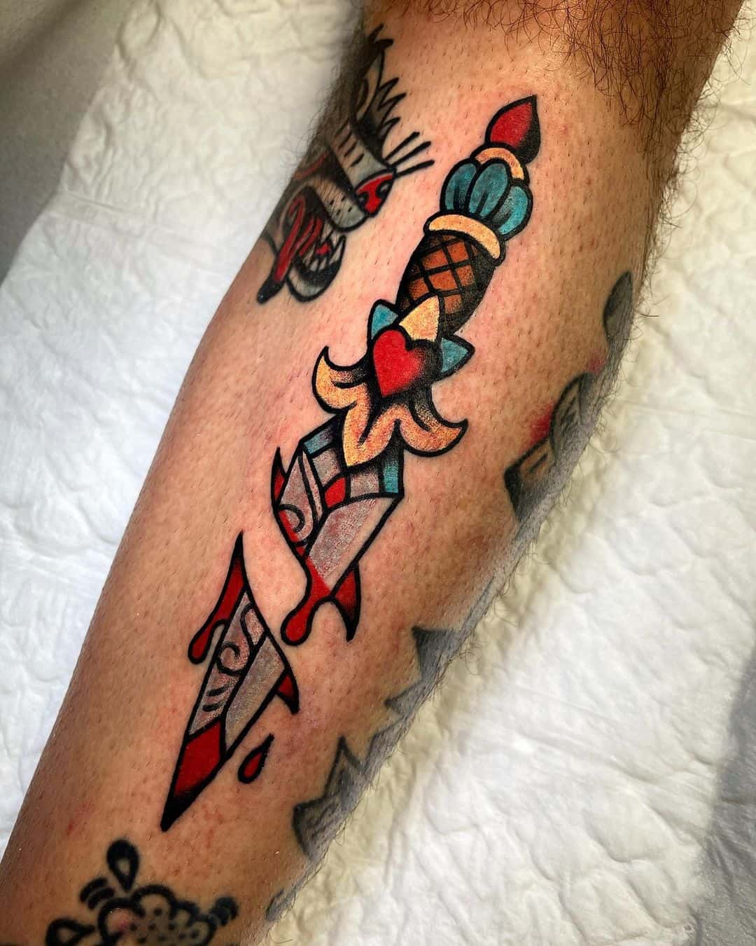 Dagger tattoo 5