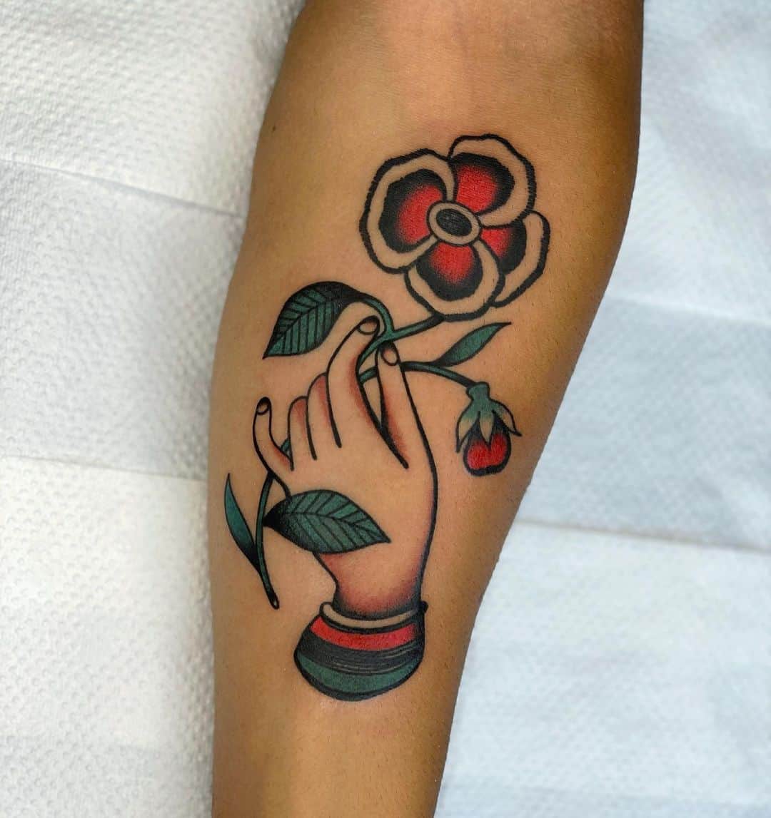 Flower vintage tattoo 4
