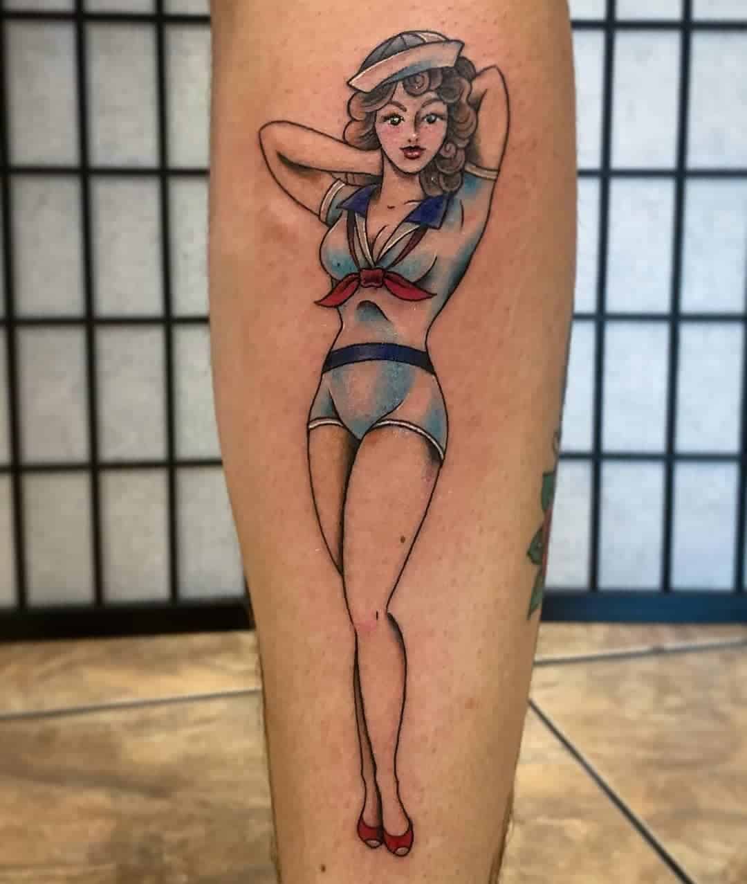 Pin-up girl tattoo 2