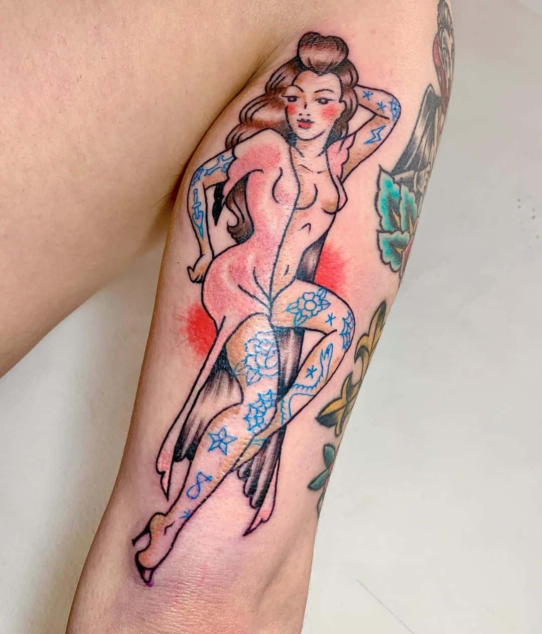 Pin-up girl tattoo 3