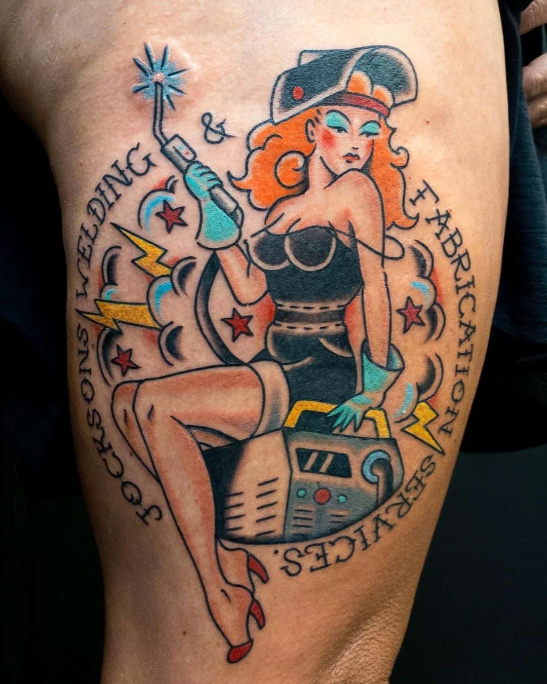 Pin-up girl tattoo 4