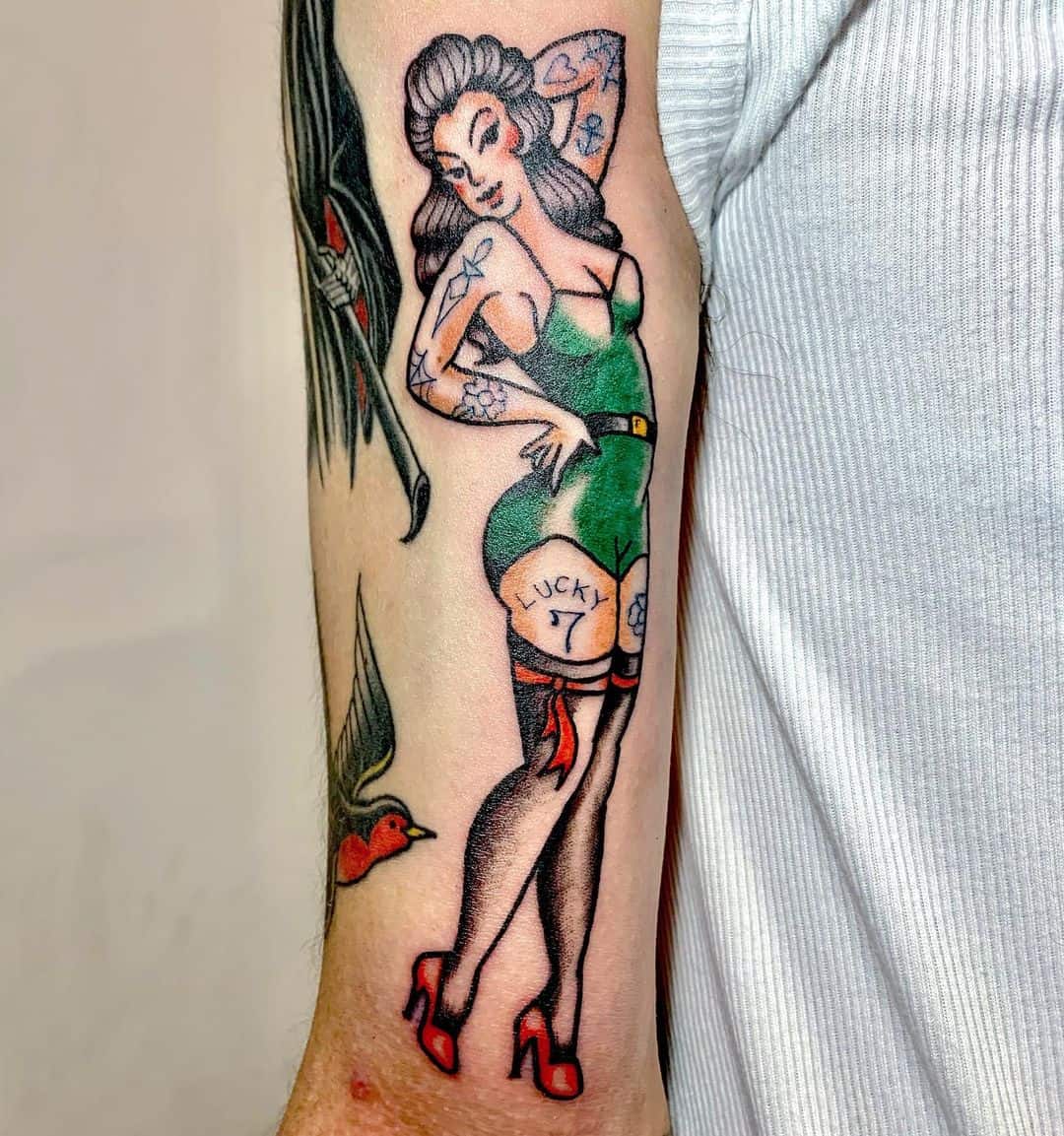Pin-up girl tattoo 5