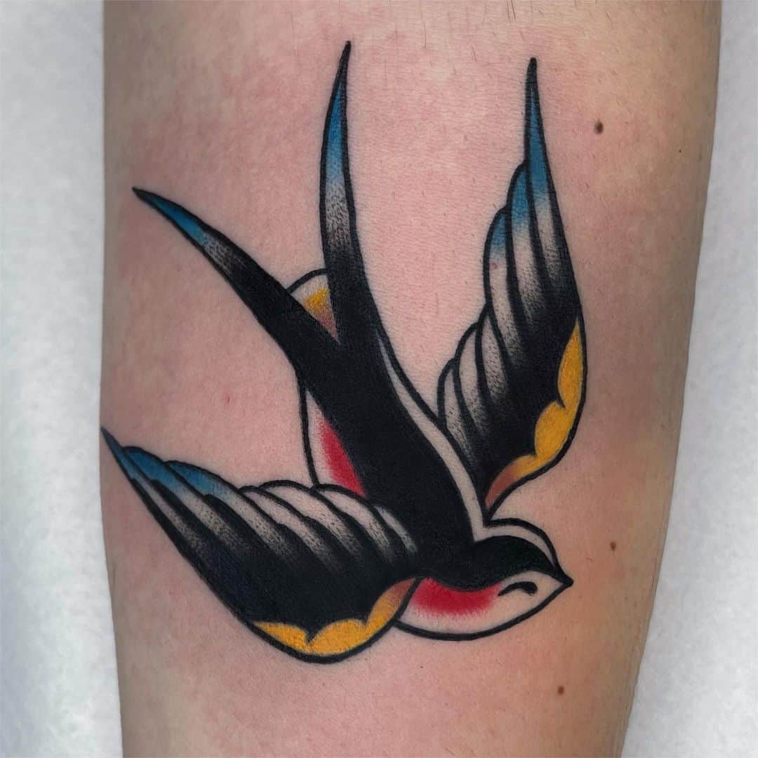 Swallow tattoo 3