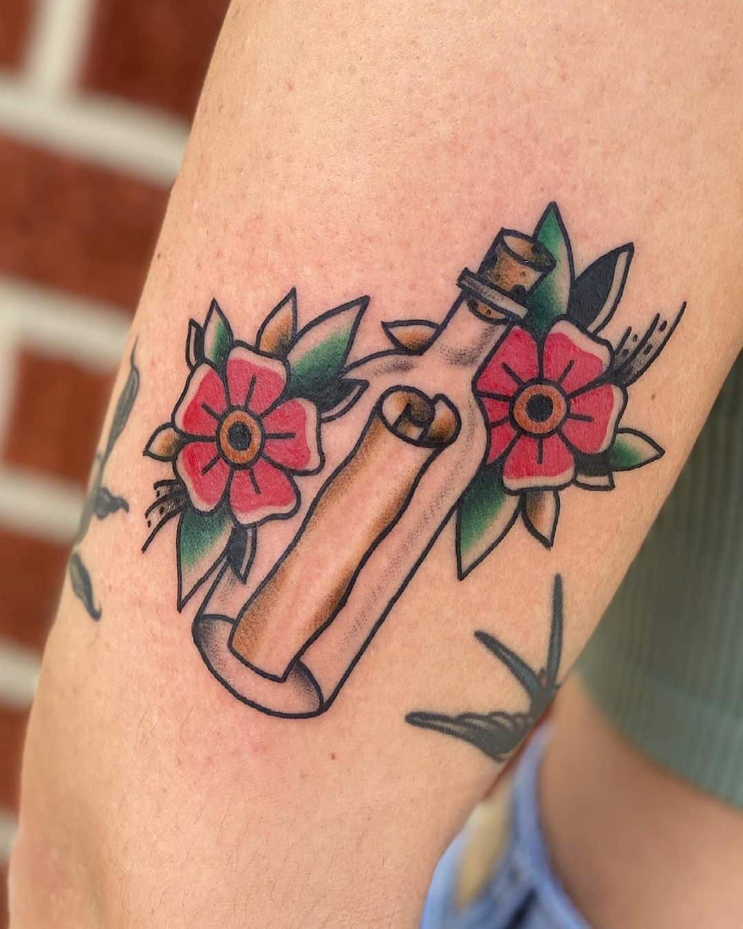 Vintage bottle tattoo 2