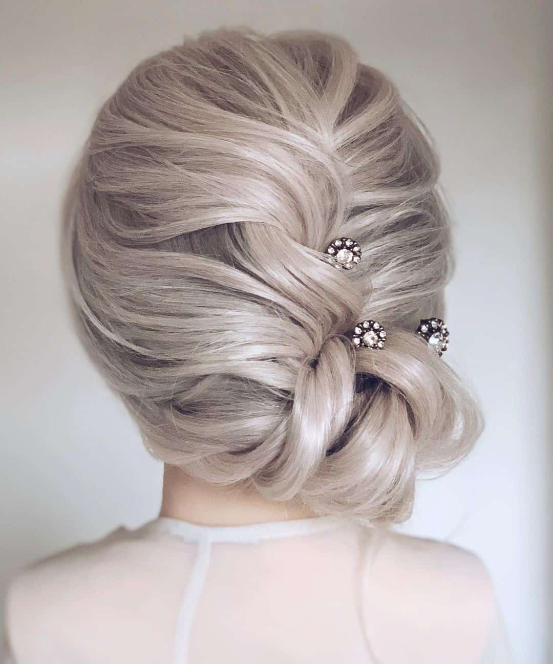 Blonde Silver Hair With Pins