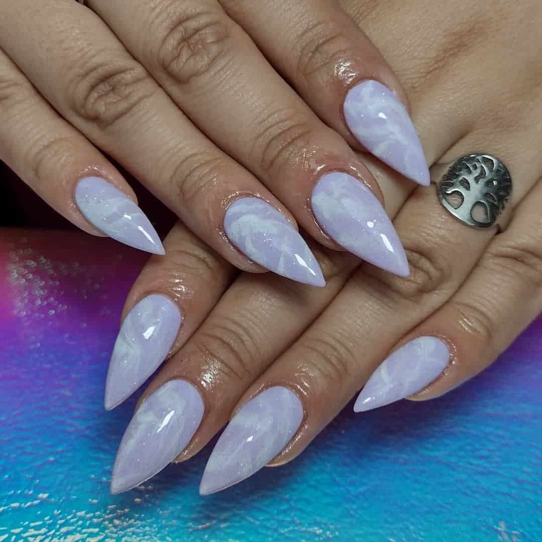 Chic Purple Stiletto Nails 