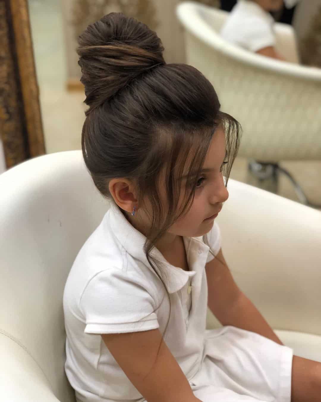 Cute Little Girl Haircuts Bun Idea 