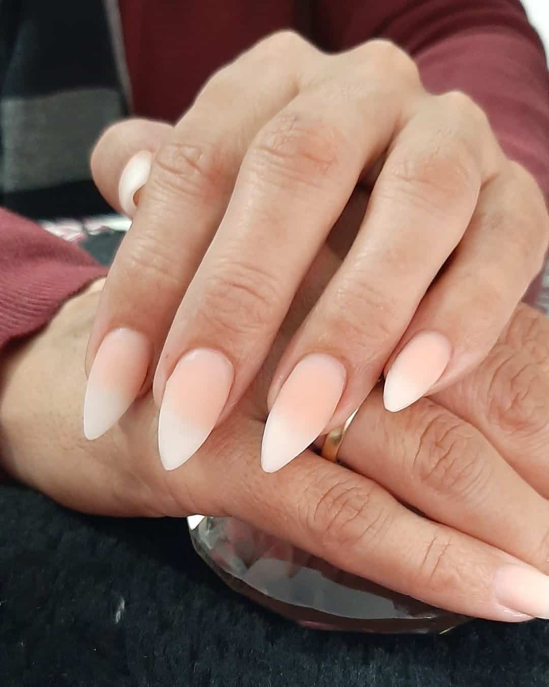 French Stiletto Nails Manicure 