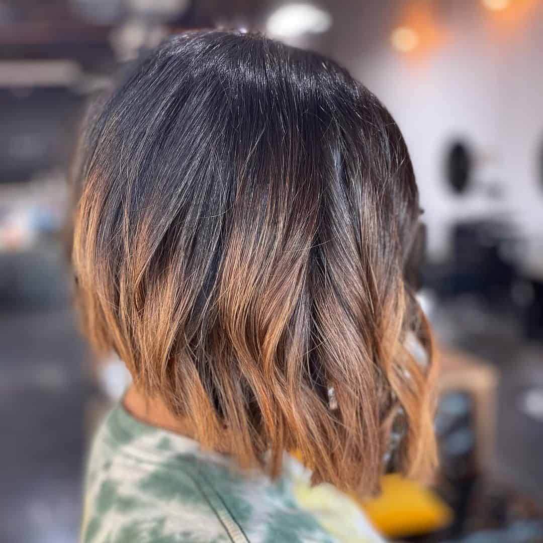 Ombre Cut With Waves