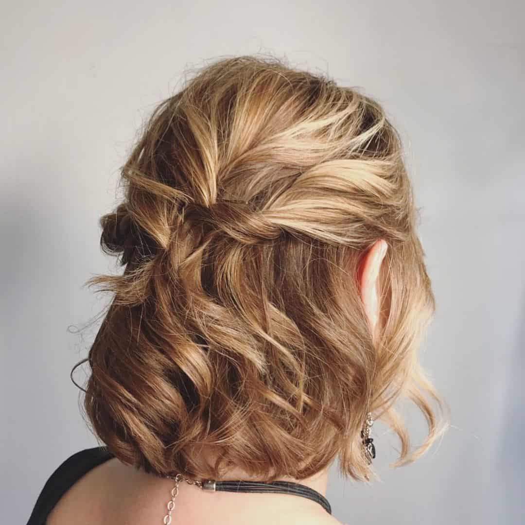 Short Blonde Hair With Braid Detail 