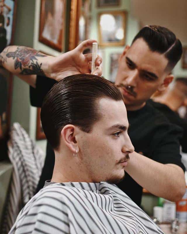 Slicked Back Hair Hairstyles for Receding Hairline 2
