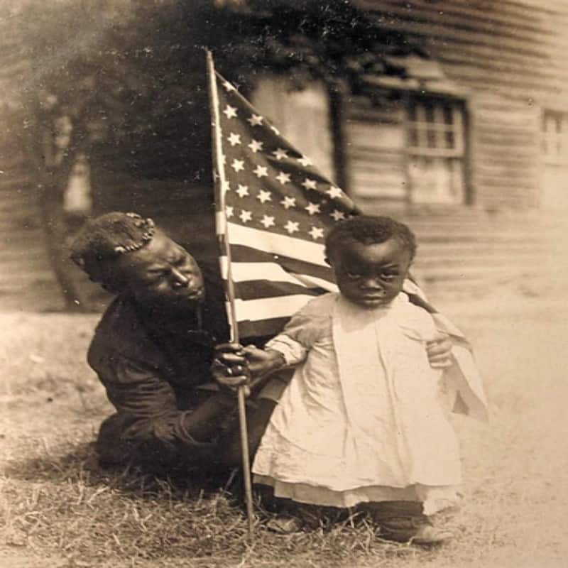 African American Mother and Son Postcard