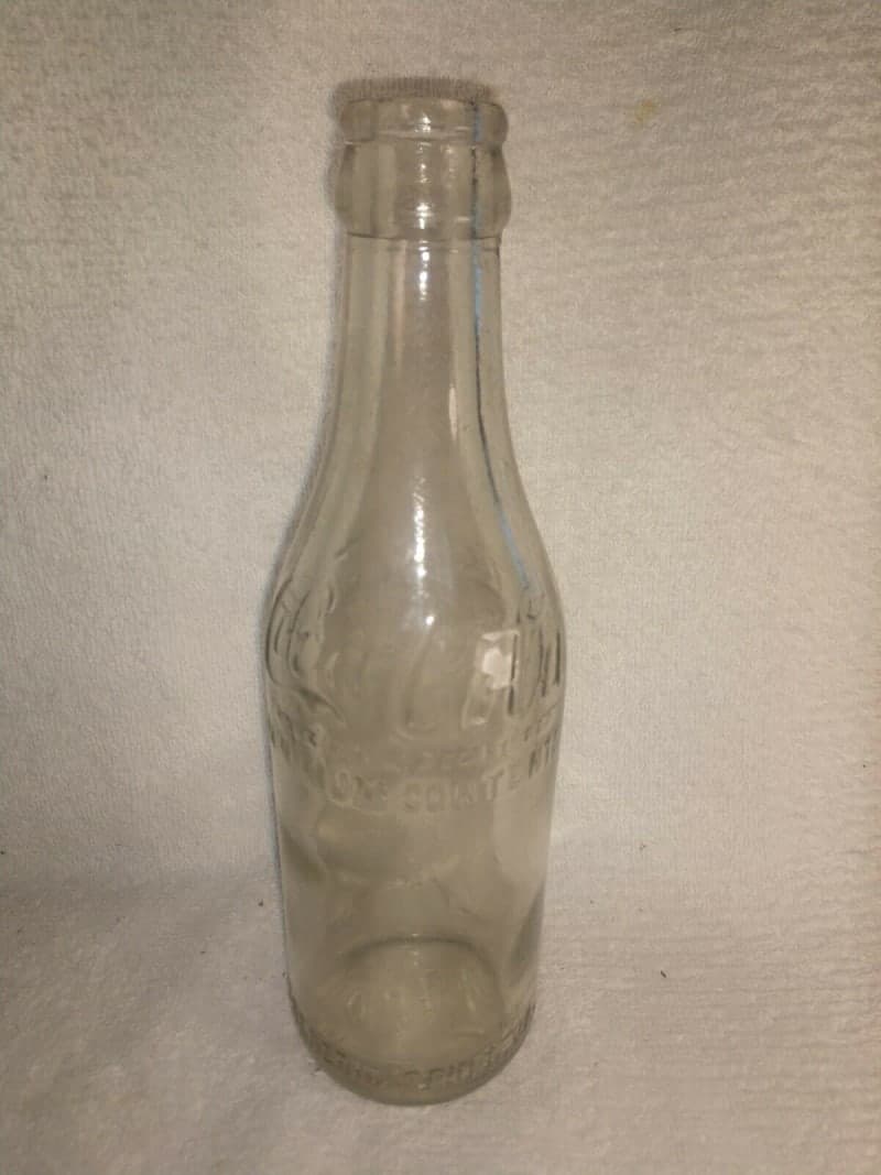 Straight Sided Empty Glass Cola Bottle