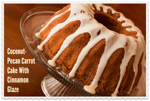 Coconut-Pecan Carrot Cake With Cinnamon Glaze