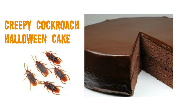 Creepy Cockroach Halloween Cake