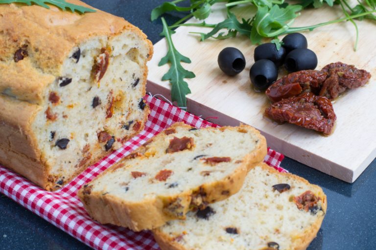 An Olive Loaf with Asparagus and Sun Dried Tomatoes