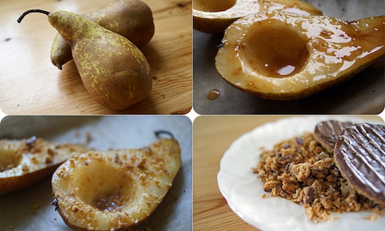 Baked Pears With Homemade Granola