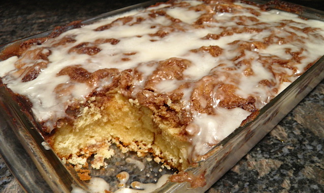 Not Just for Breakfast: Cinnamon Roll Cake & Pancakes