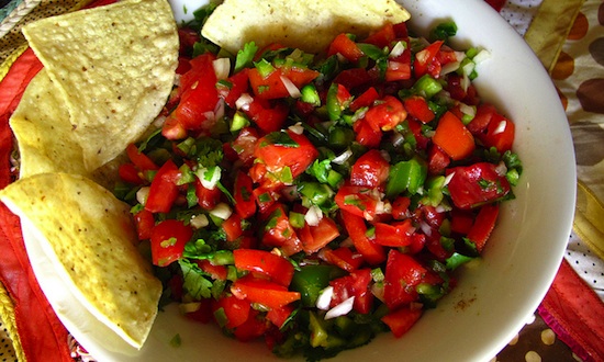 Spicy or Mild? Green Chili Enchiladas and Pico de Gallo